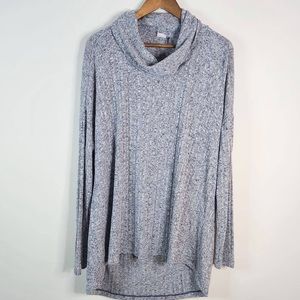 Anthropologie Akemi + Kin Heather Gray Knit Cowl Neck Pullover Sweater Top XS S